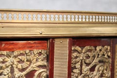 Mahogany Louis XVI Bronze Mounted Carrara Marble Top Gueridons End Tables, Pair