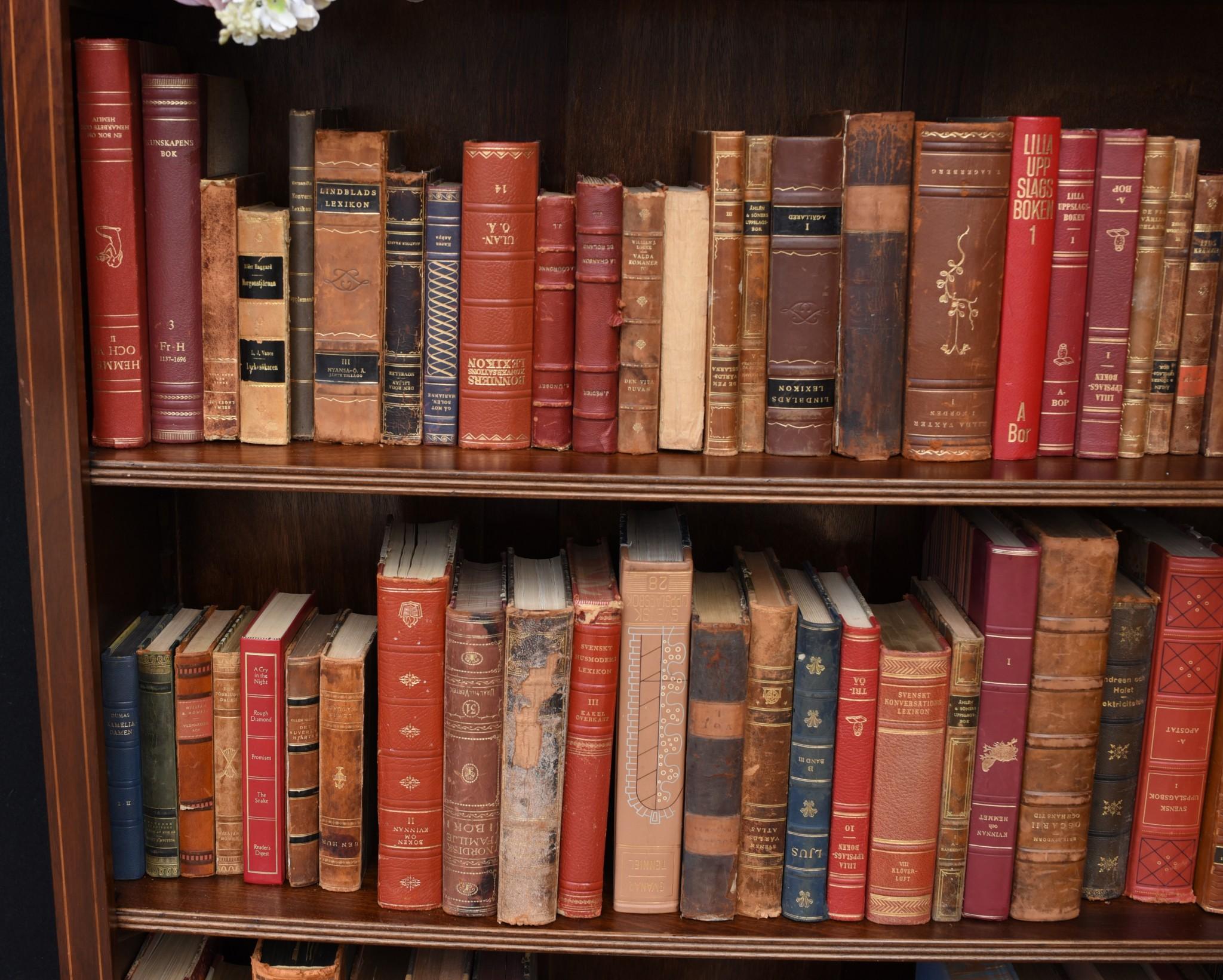 Pair Mahogany Open Front Bookcase - Regency Sheraton Bookcase 3