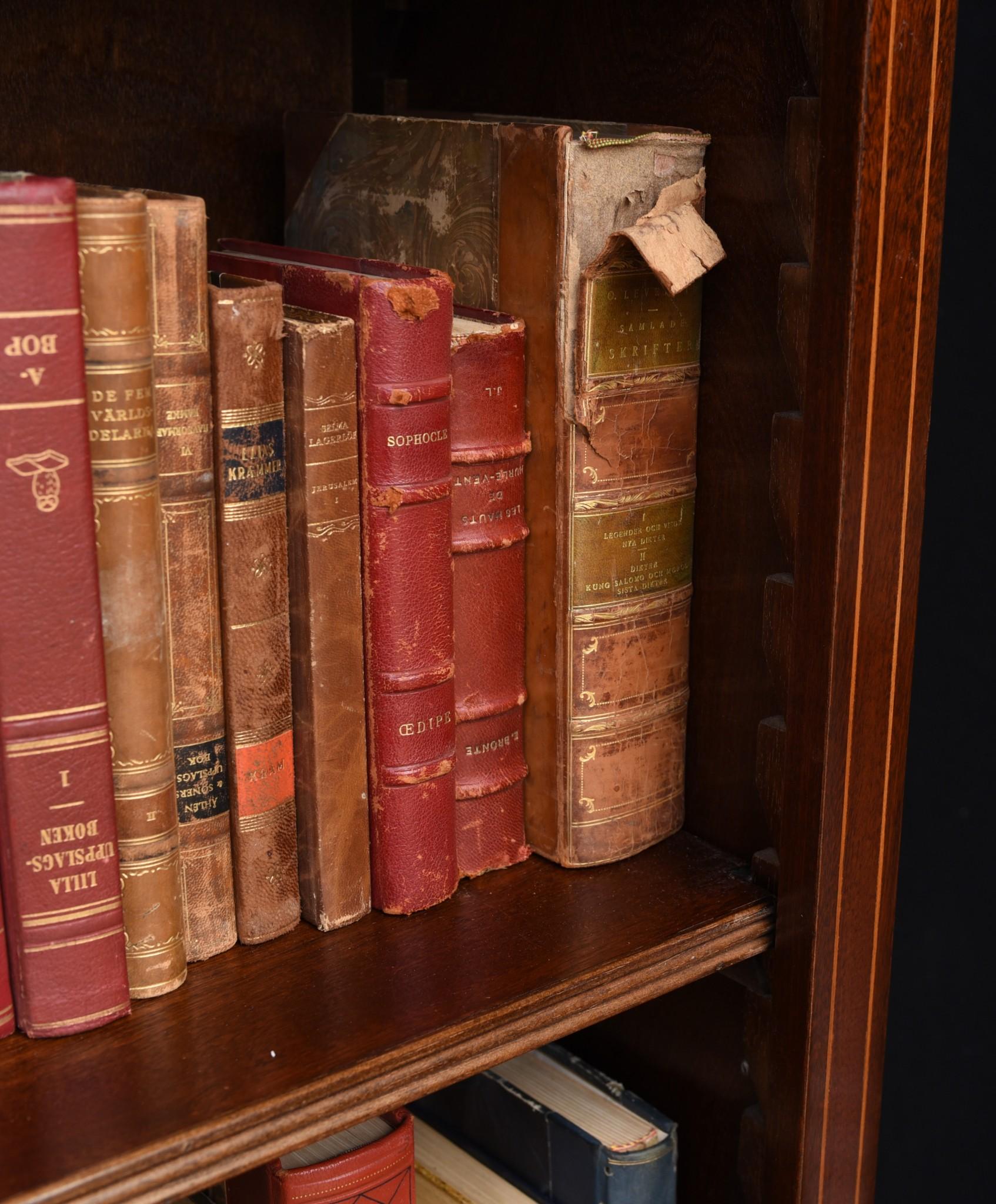 Pair Mahogany Open Front Bookcase - Regency Sheraton Bookcase For Sale 5