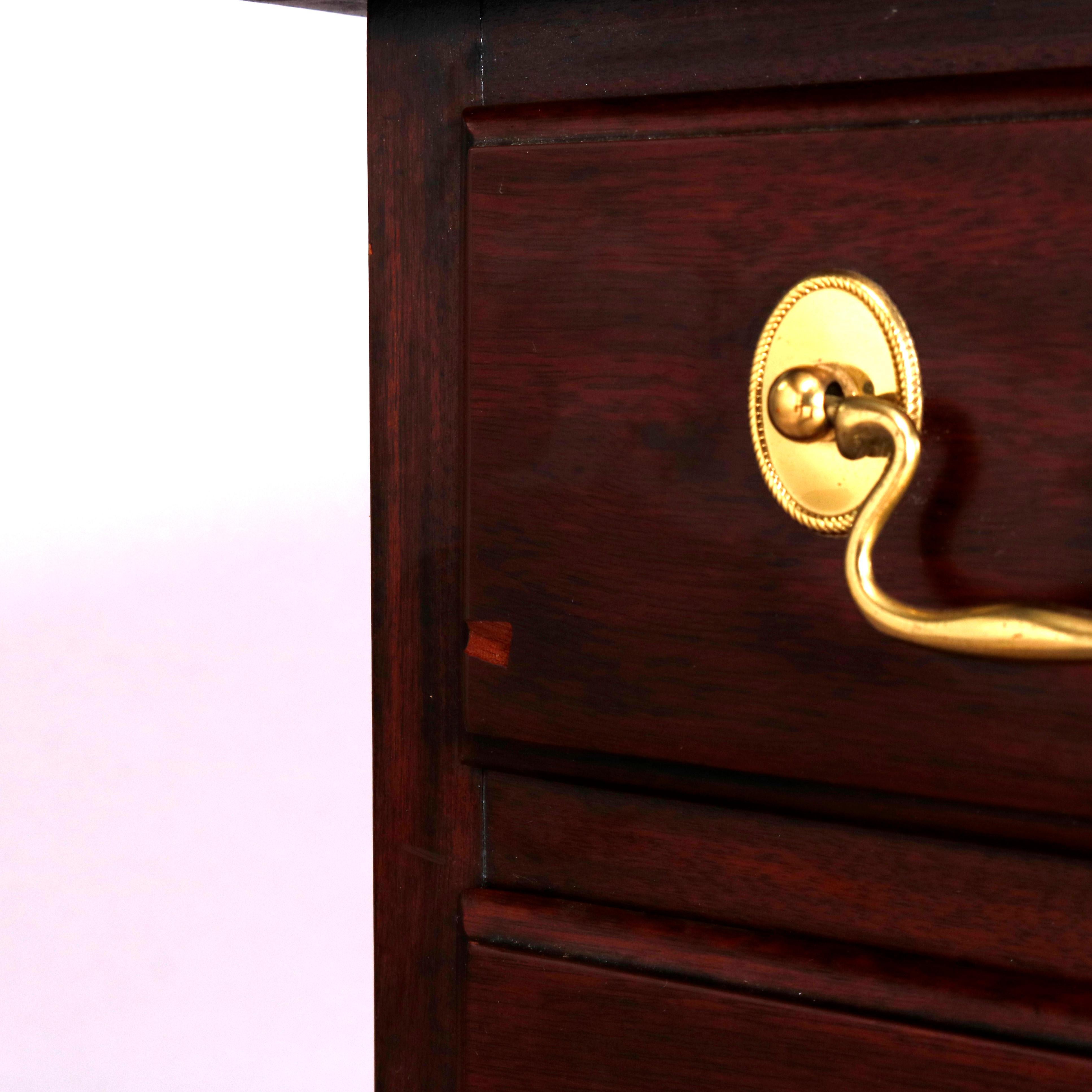 Cast Pair of Mahogany Virginia Galleries Henkel Harris Mahogany Chests of Drawers