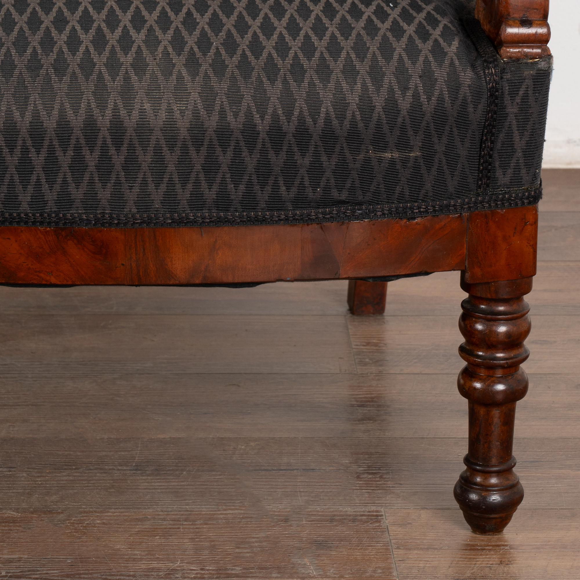 Pair, Mahogany Wingback Armchairs, Denmark circa 1840-60 3