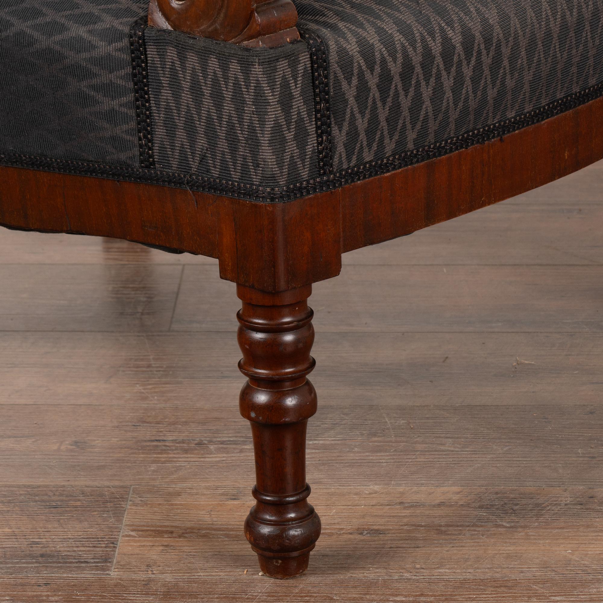 Pair, Mahogany Wingback Armchairs, Denmark circa 1840-60 2