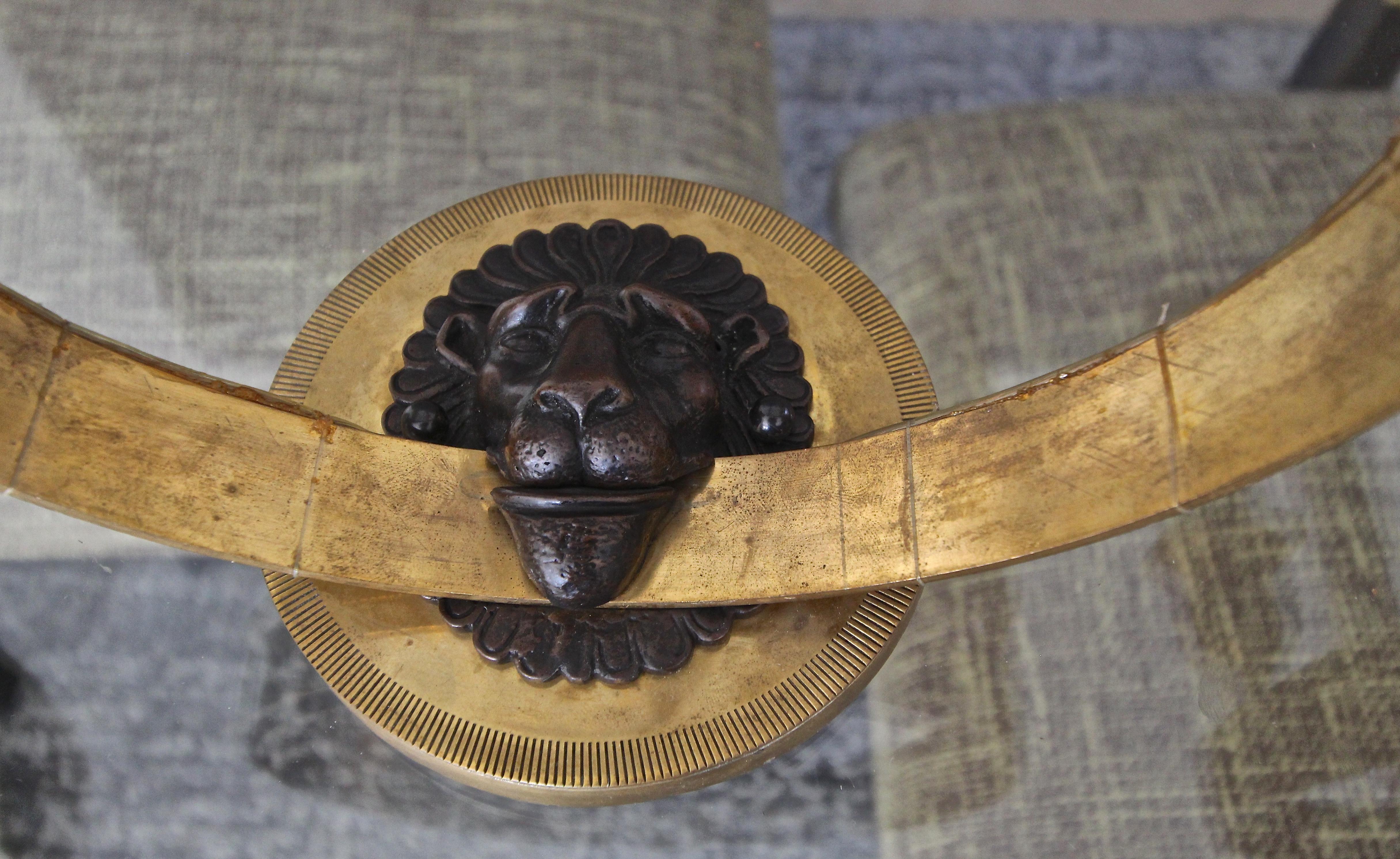 Pair of Maison Baguès Style French 3-Light Lion Wall Sconces For Sale 5