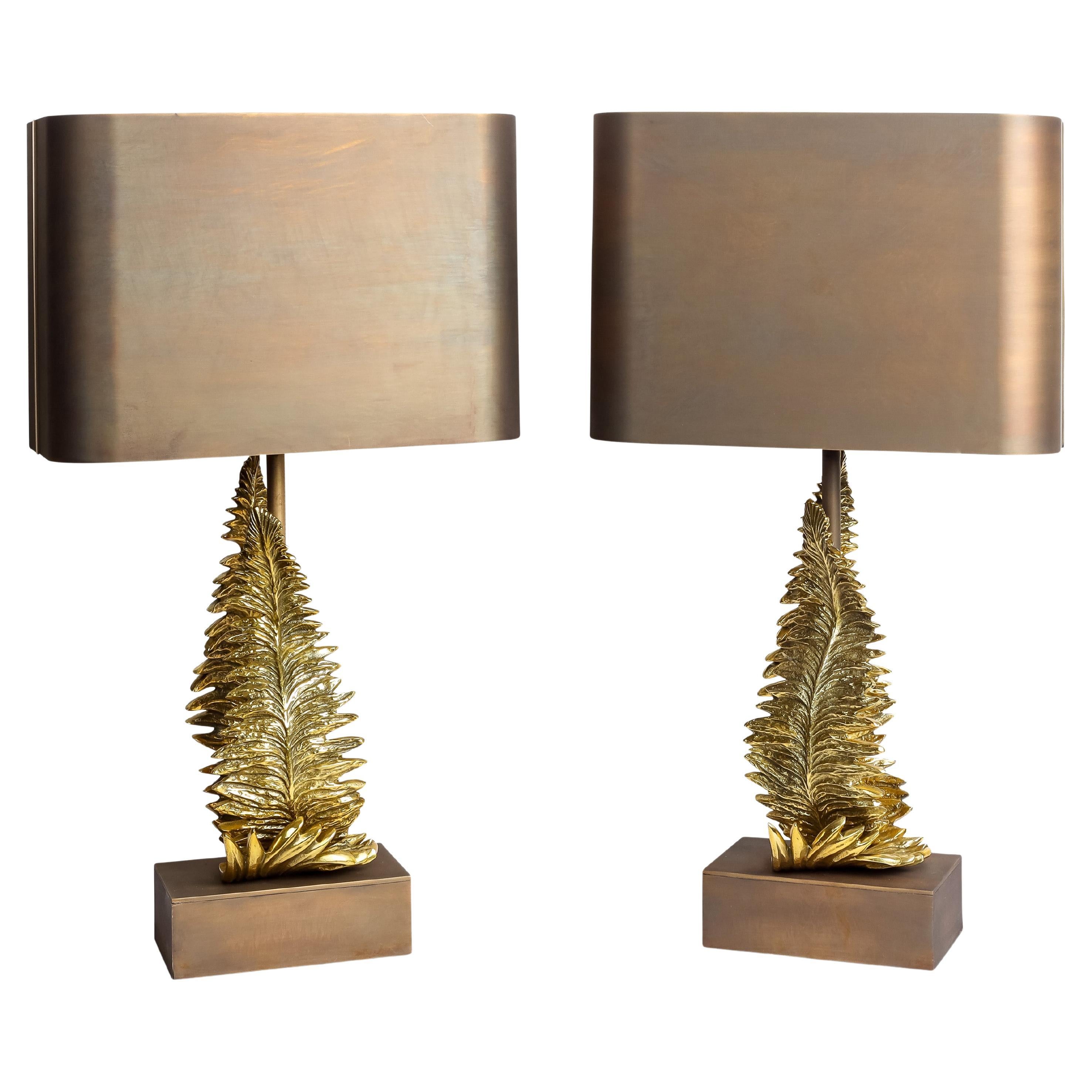 Pair Maison Charles Lamps By Chrystiane Charles Model Fougeres