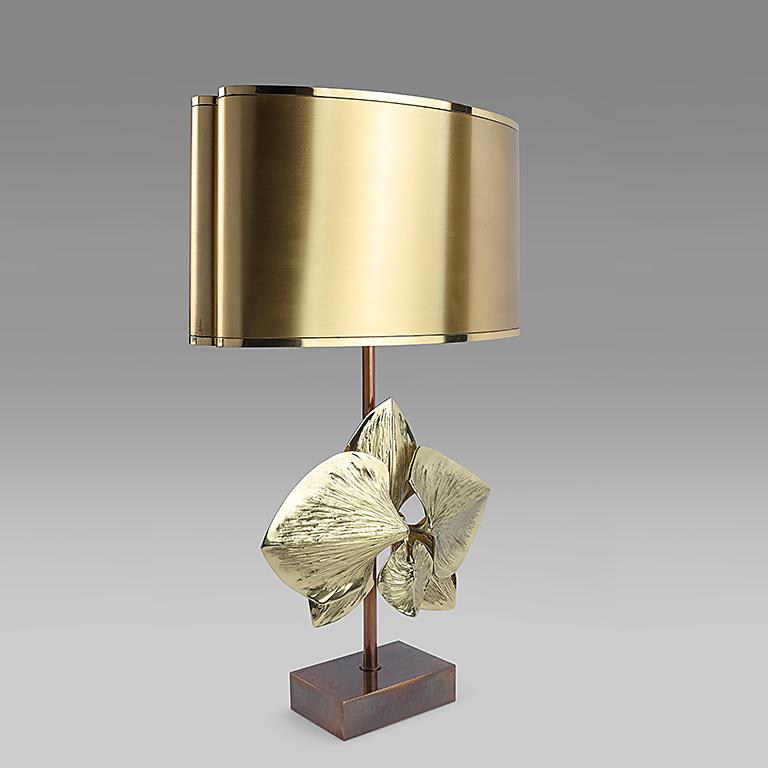 Gilt Pair Maison Charles Orchidee Table Lamps For Sale