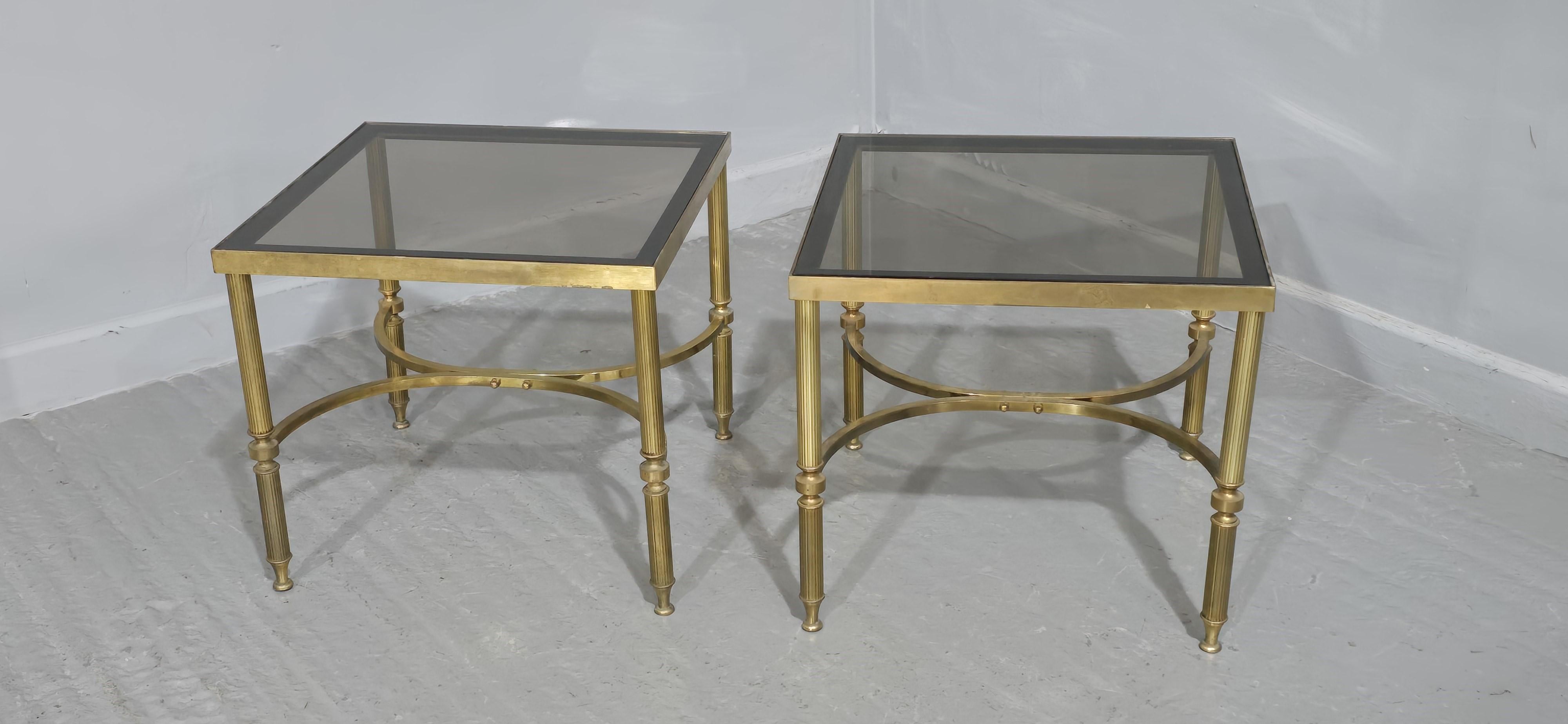 20th Century Pair Maison Jansen Side Lamp Tables For Sale