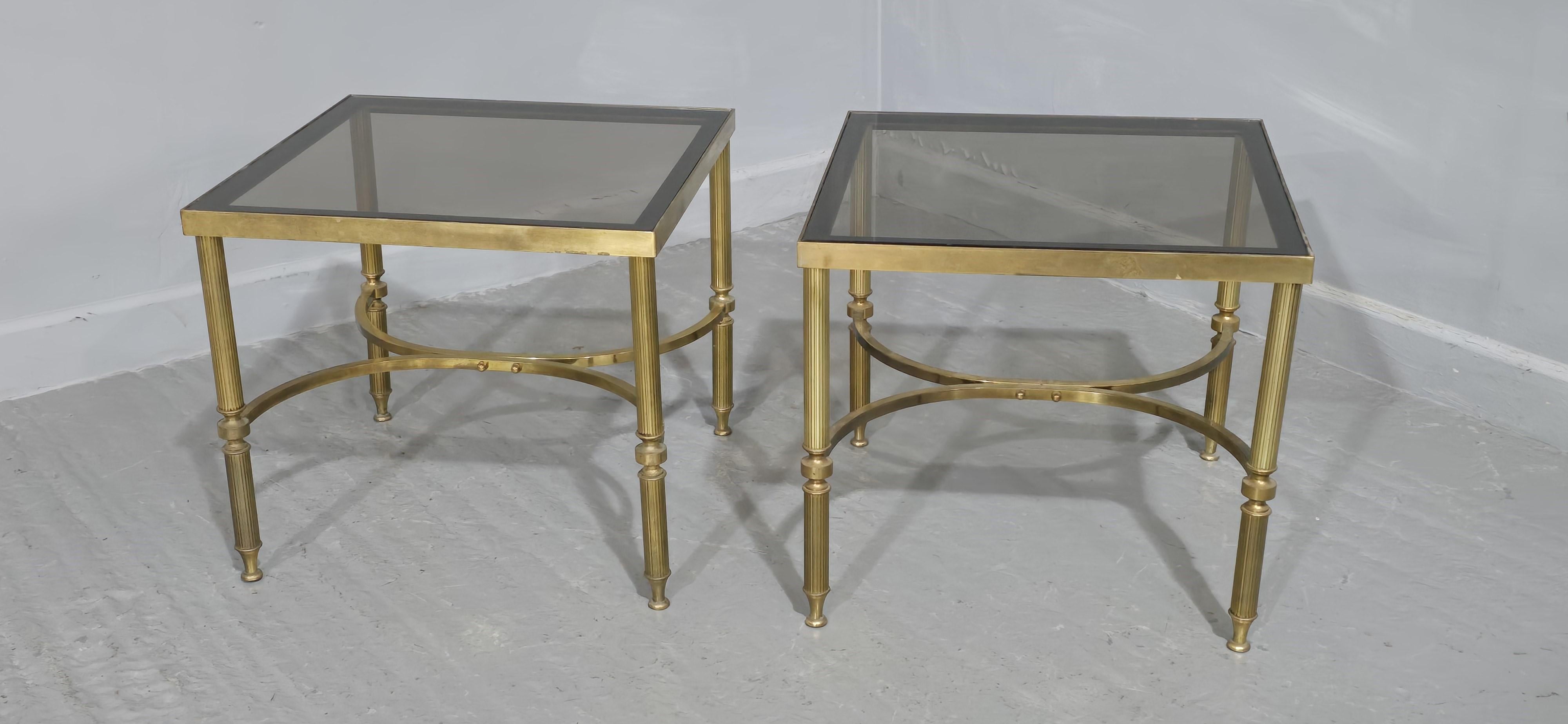Pair Maison Jansen Side Lamp Tables For Sale 2