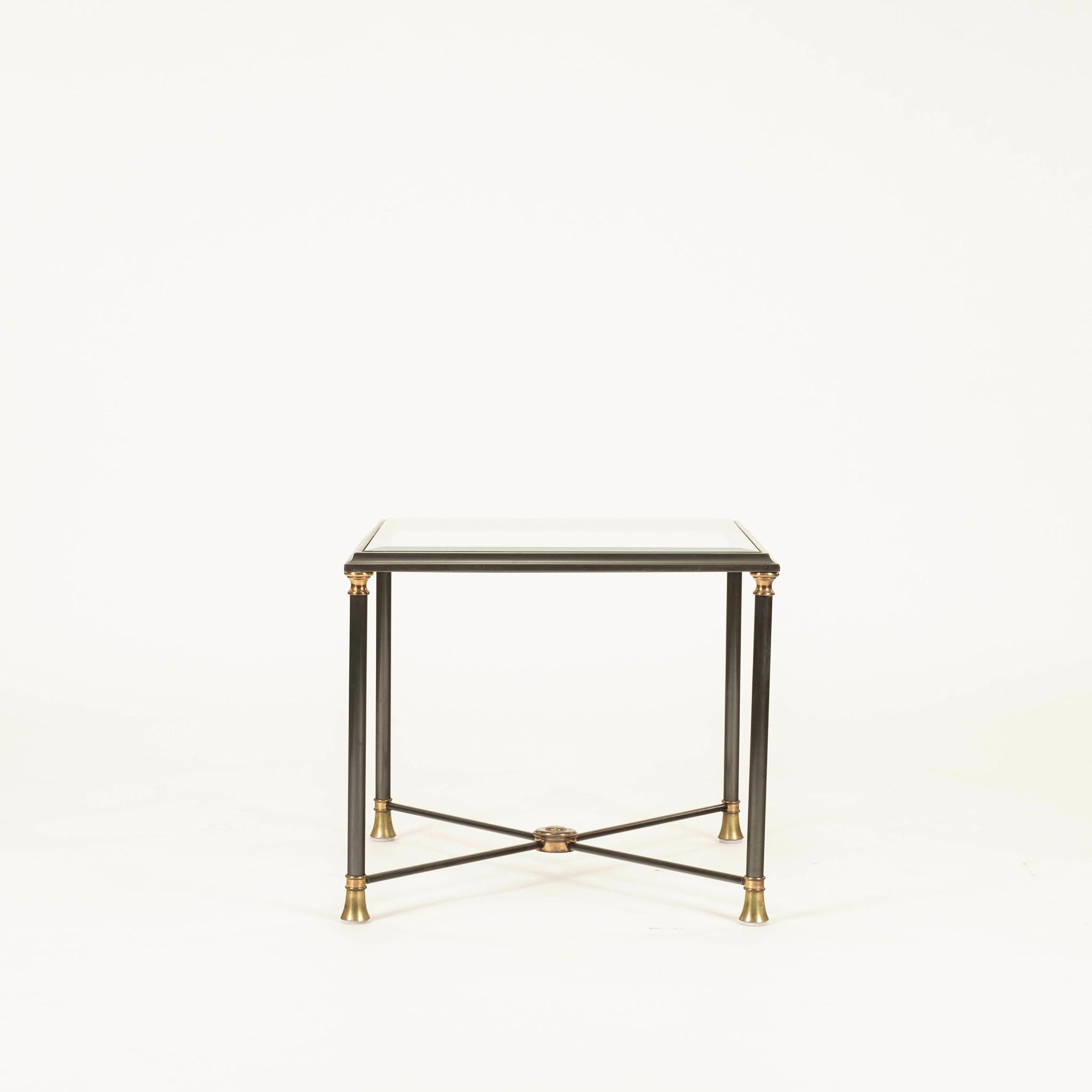 Neoclassical Revival Pair Maison Jansen Style End Tables For Sale
