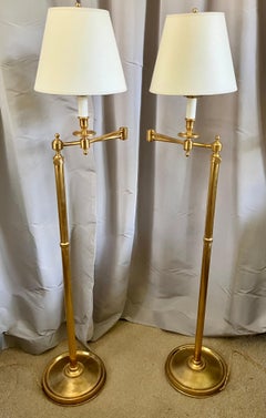 Pair Maison Jansen Style Swing-Arm Reading Lamps