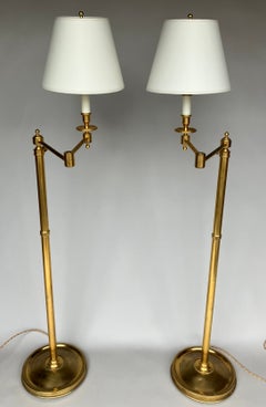 Pair Maison Jansen Style Swing-Arm Reading Lamps