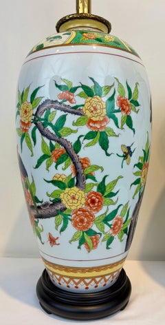 Pair Maitland Smith Chinese Export Style Porcelain Lamps.