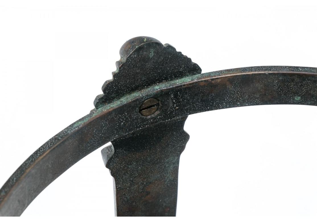 Paar Maitland Smith Ltd. Indien gemacht patiniert Kupfer Kompott Schalen oder Jardiniere im Angebot 1