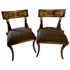 Pair of Maitland Smith Neoclassical Chairs