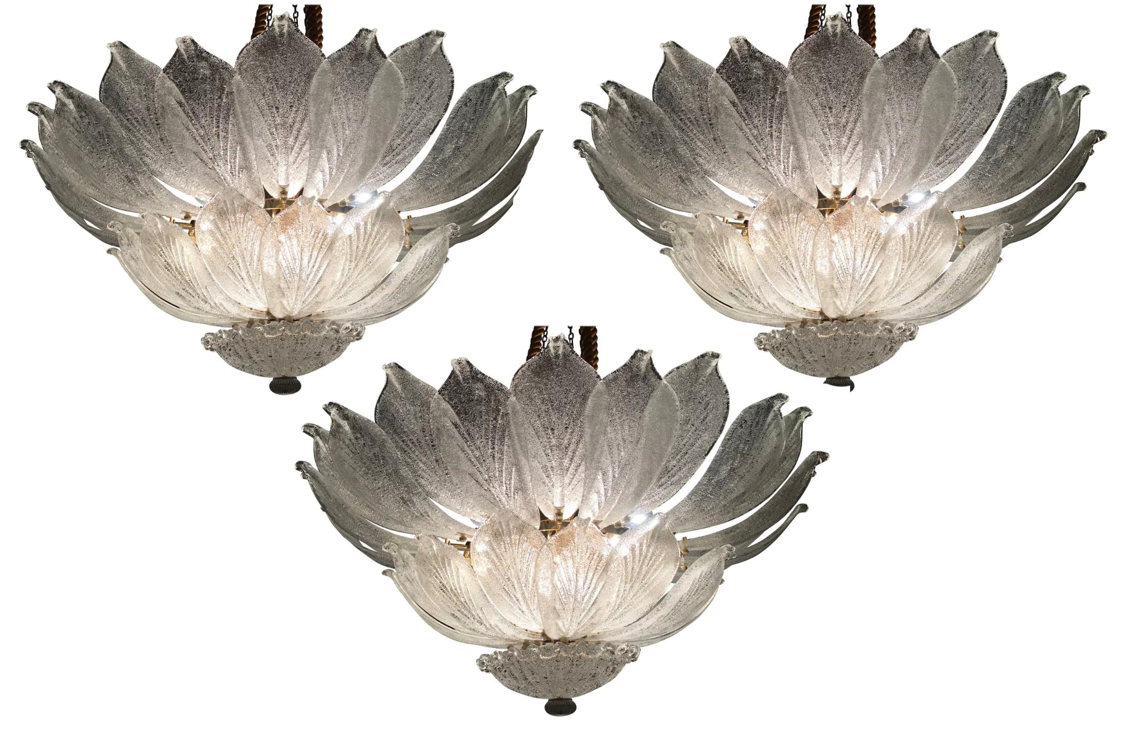 Pair Majestic Venetian Ceiling lights. Murano  For Sale 6