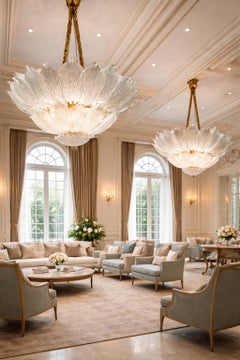 Pair Majestic Venetian Ceiling lights. Murano