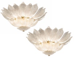 Paar Majestic Venetian Ceiling Lights. Murano