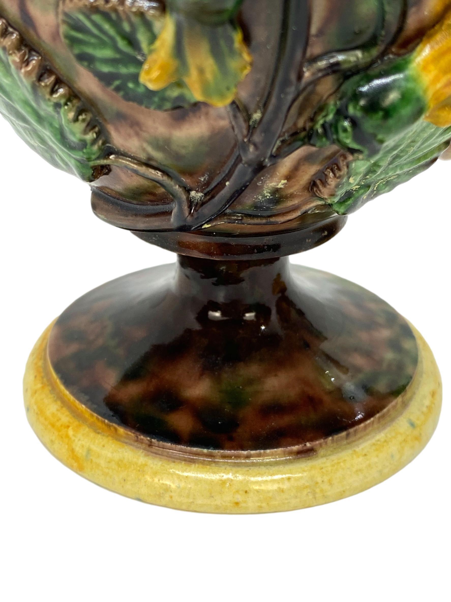 Pair of Majolica Palissy Ware Vases with Frogs, Thomas Sergent French circa 1885 7
