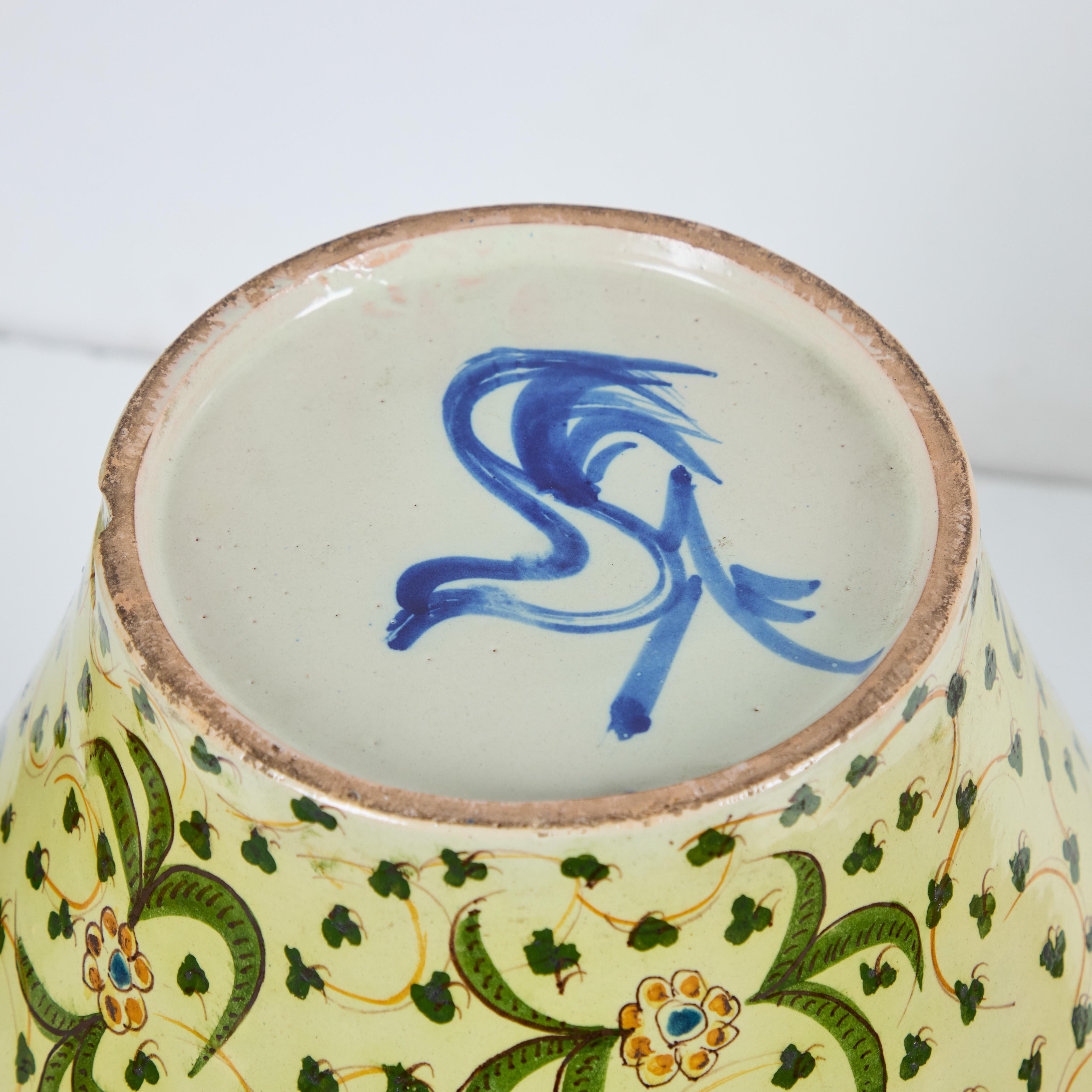Pair Majolica Pottery Covered Jars 3