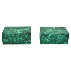 Pair of Malachite Jewelry Boxes 3.5 lb
