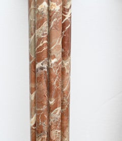 Pair Marble Pedestal Urns Classical French Column Tables