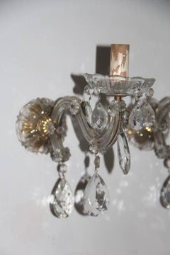 Pair of Maria Theresa Sconces Crystal Design, 1950s
