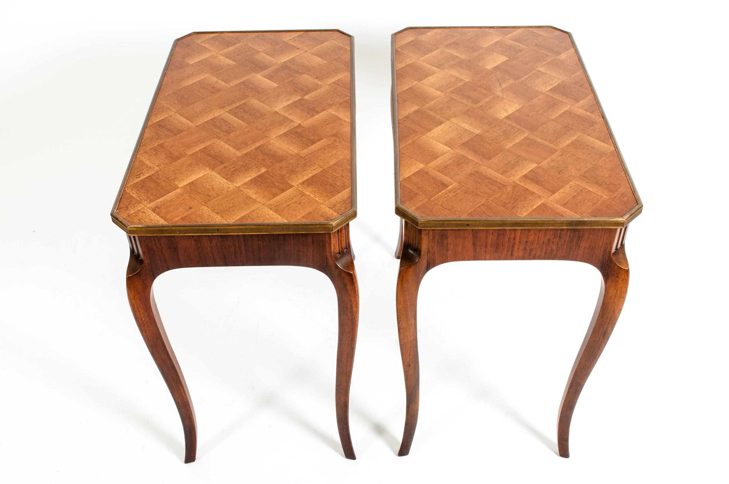 Pair Marquetry Side / End Table 6