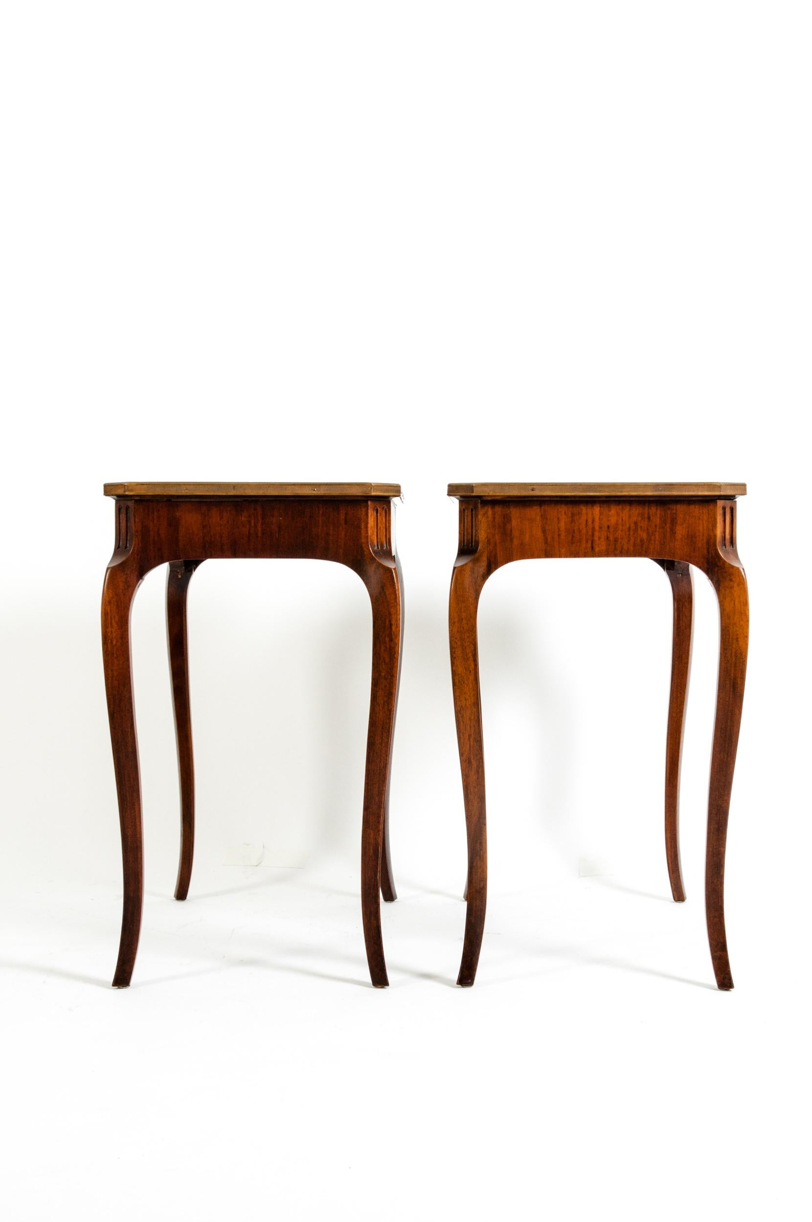 Pair Marquetry Side / End Table 2