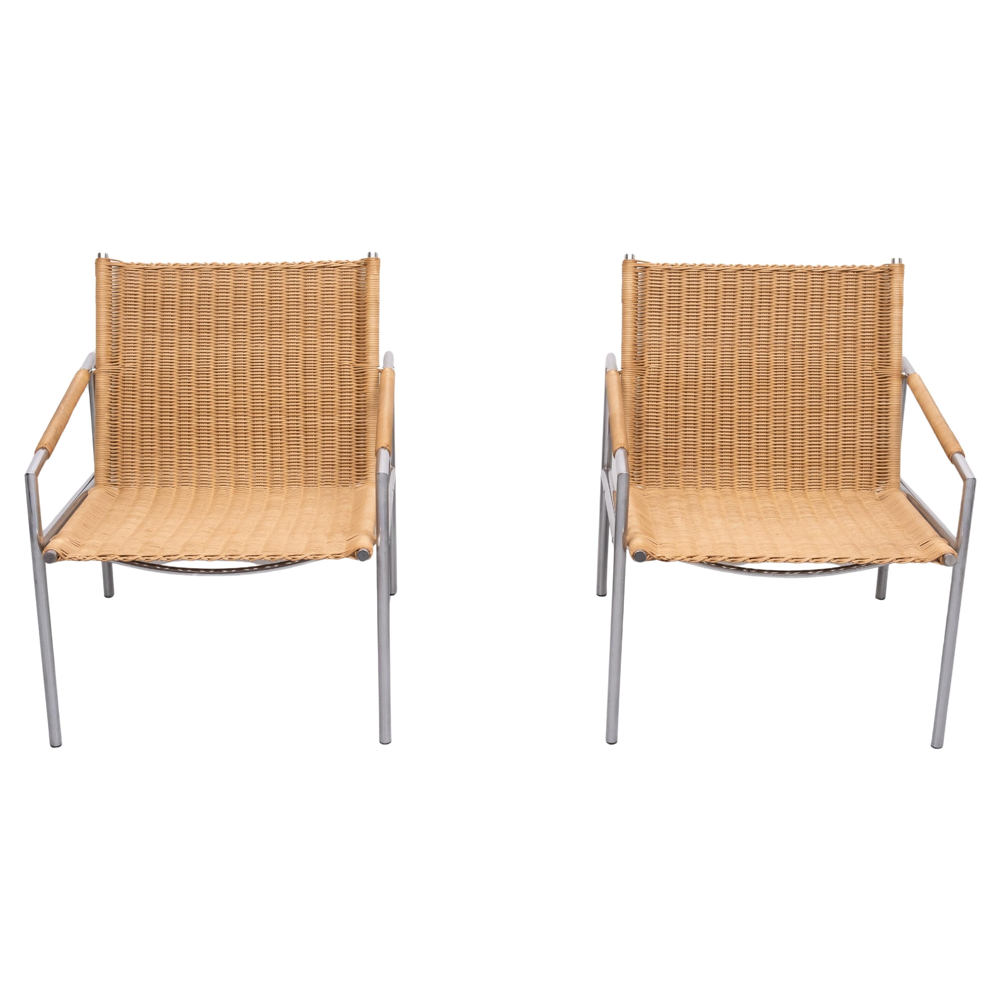 Néerlandais paire  Martin Visser SZ01 Easy Chairs for 't Spectrum, 1960 Hollande en vente