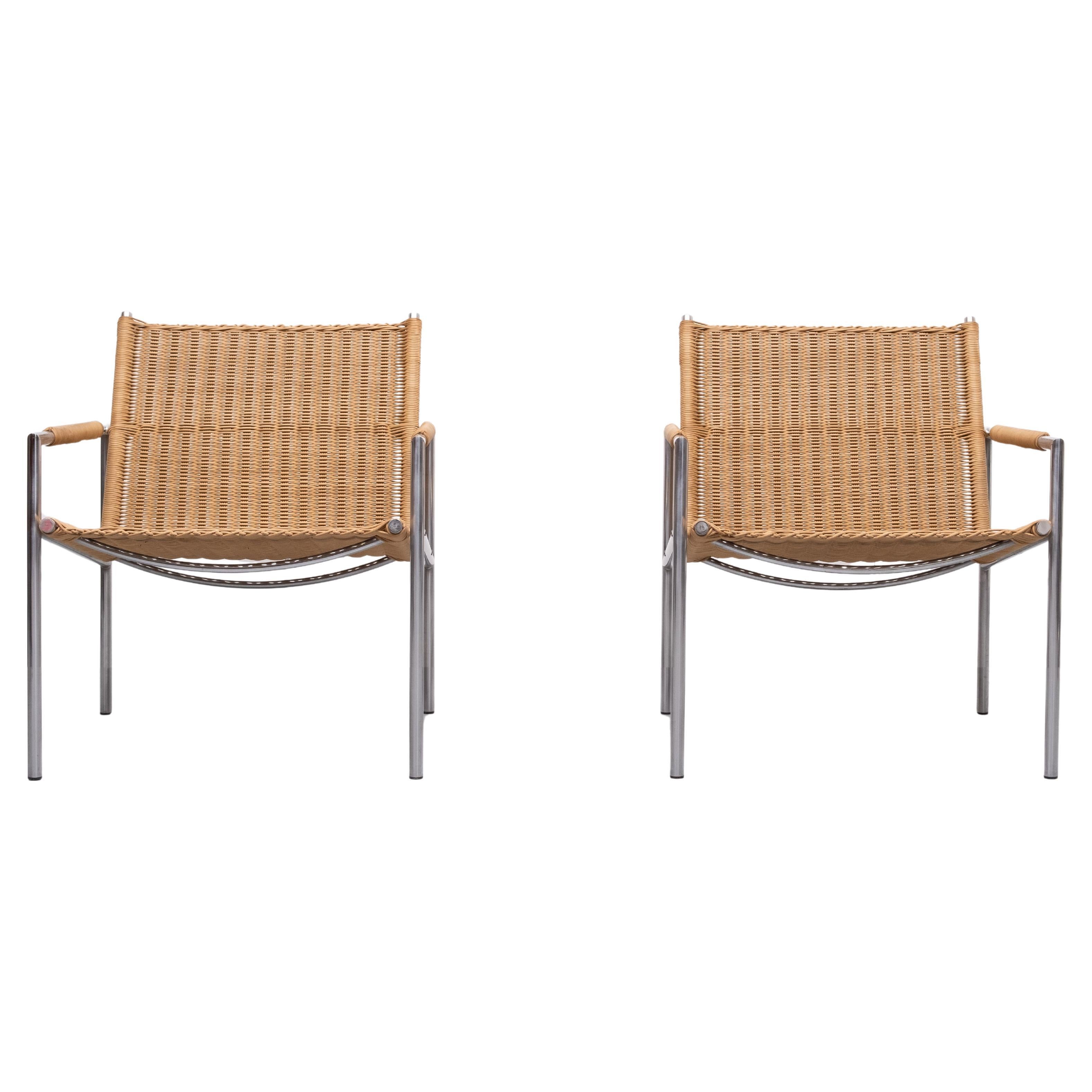 paire  Martin Visser SZ01 Easy Chairs for 't Spectrum, 1960 Hollande Bon état - En vente à Den Haag, NL