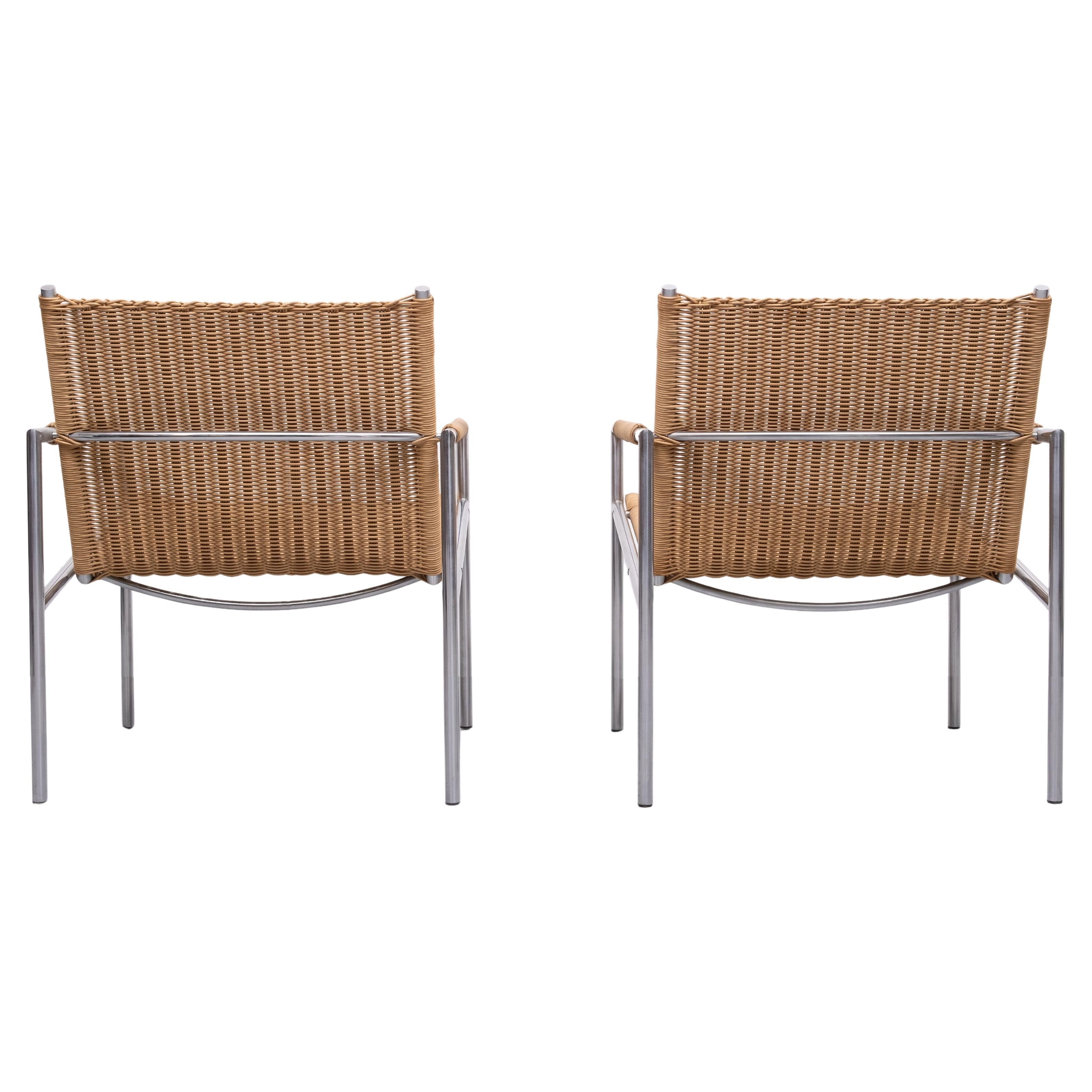 Fin du 20e siècle paire  Martin Visser SZ01 Easy Chairs for 't Spectrum, 1960 Hollande en vente