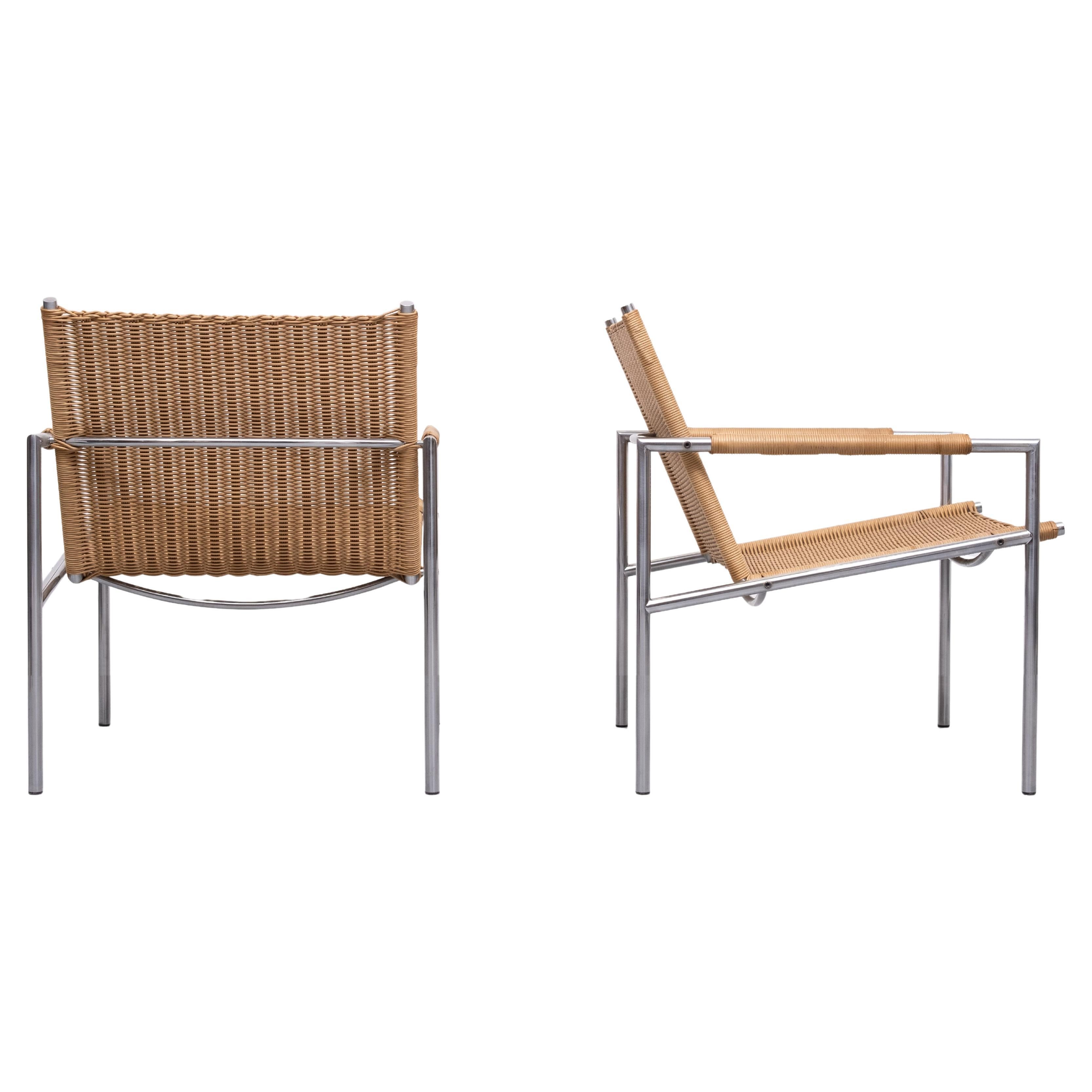 paire  Martin Visser SZ01 Easy Chairs for 't Spectrum, 1960 Hollande en vente 1