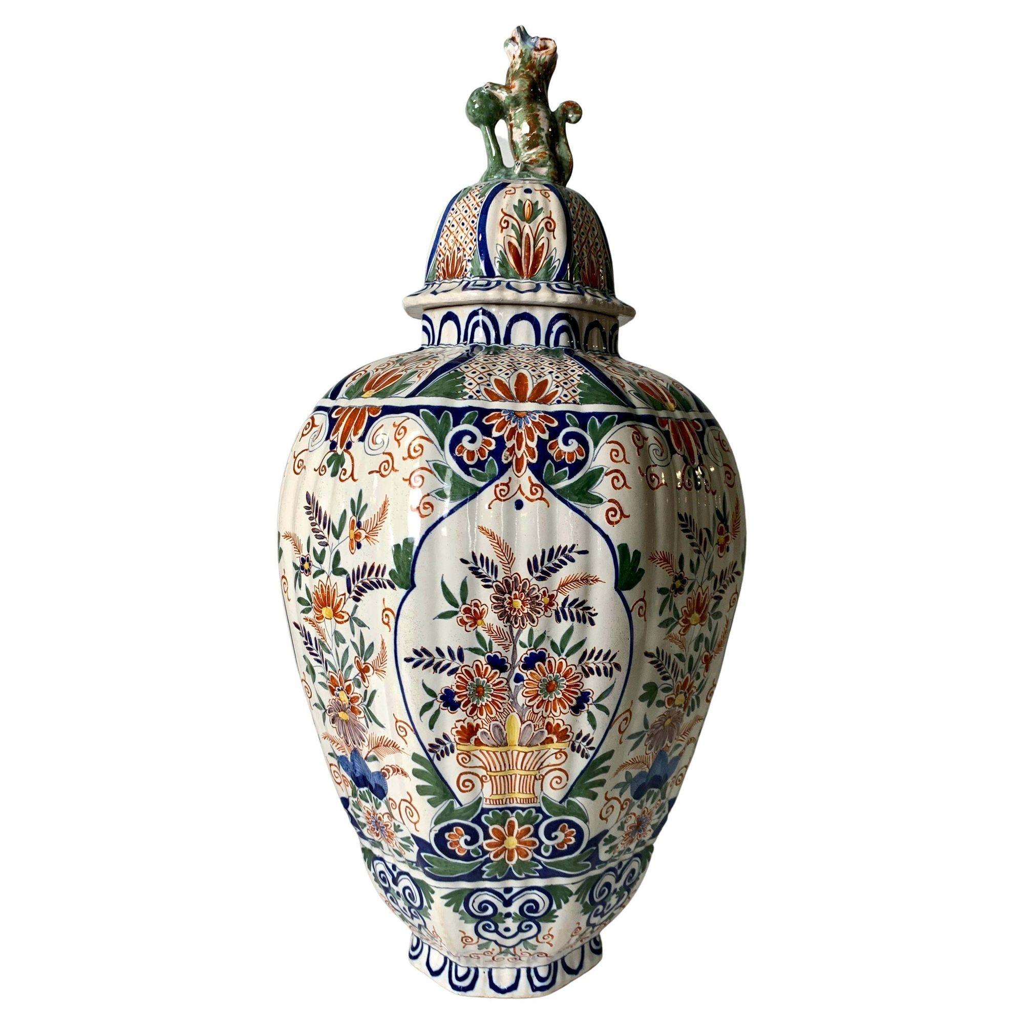 Giant jars like these were luxury items made to be displayed in the most important showplace in the home. They are crafted with the utmost care and attention to detail, making them luxury items and works of art. The traditional octagonal shape and