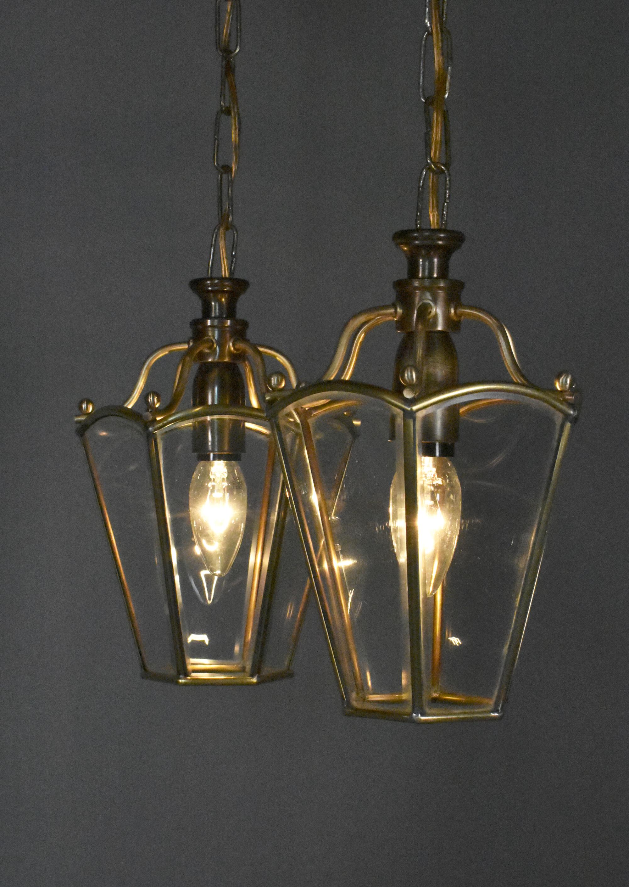Pair Matching Brass Lanterns 3