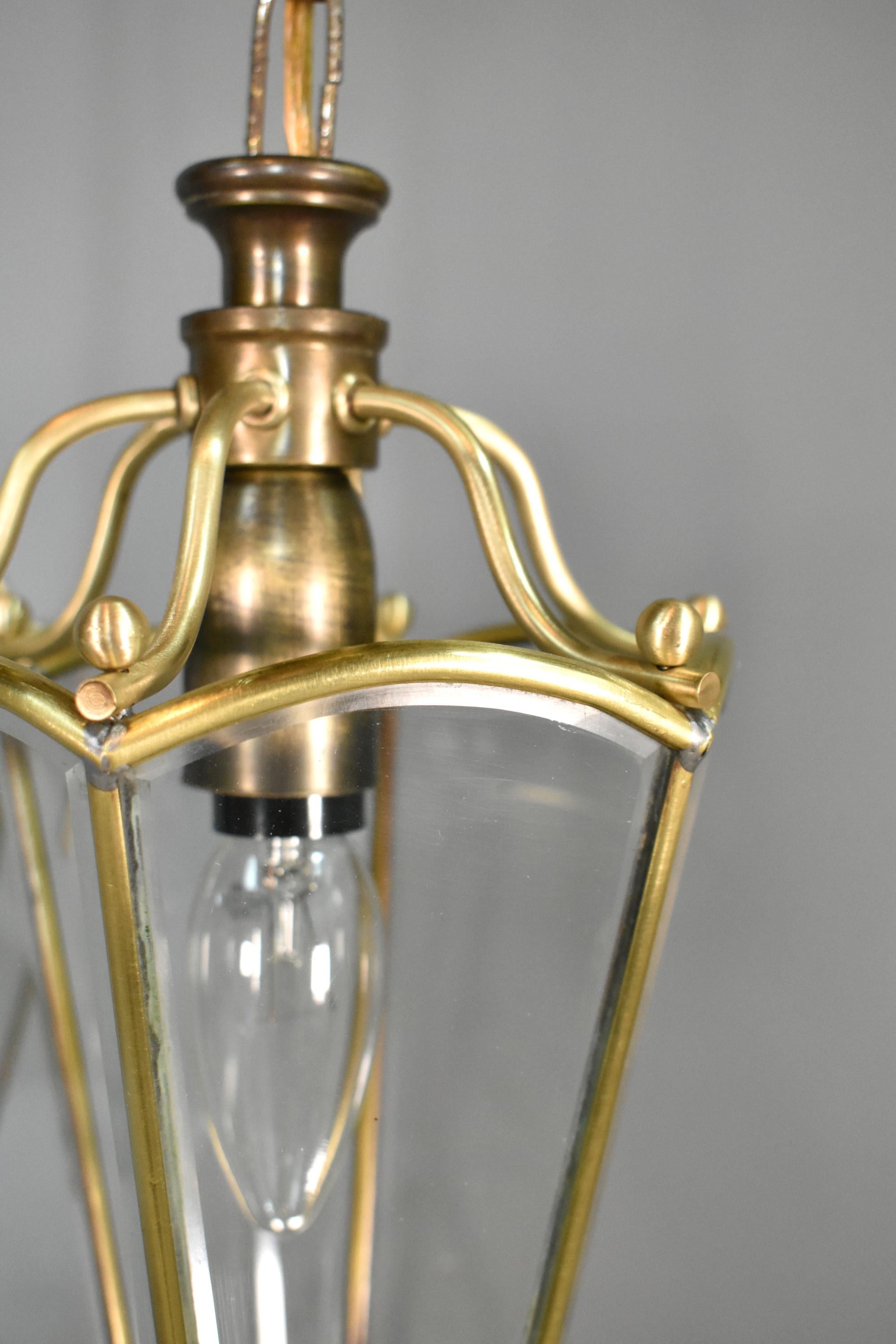 Pair Matching Brass Lanterns For Sale 1
