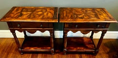 Pair Matching Signed Theodore Alexander Castle Bromwich End Tables Nightstands