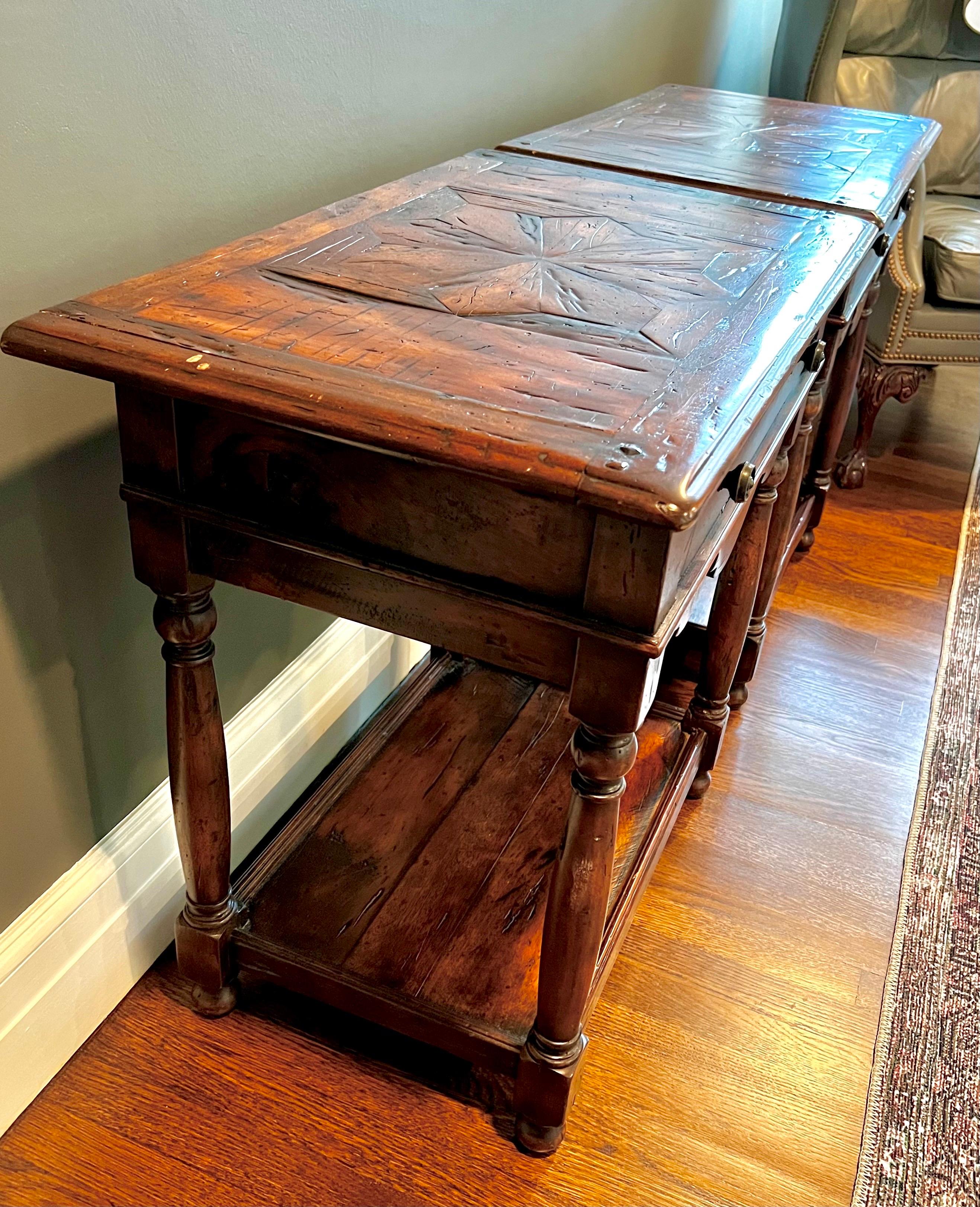 American Pair Matching Signed Theodore Alexander Castle Bromwich End Tables Nightstands