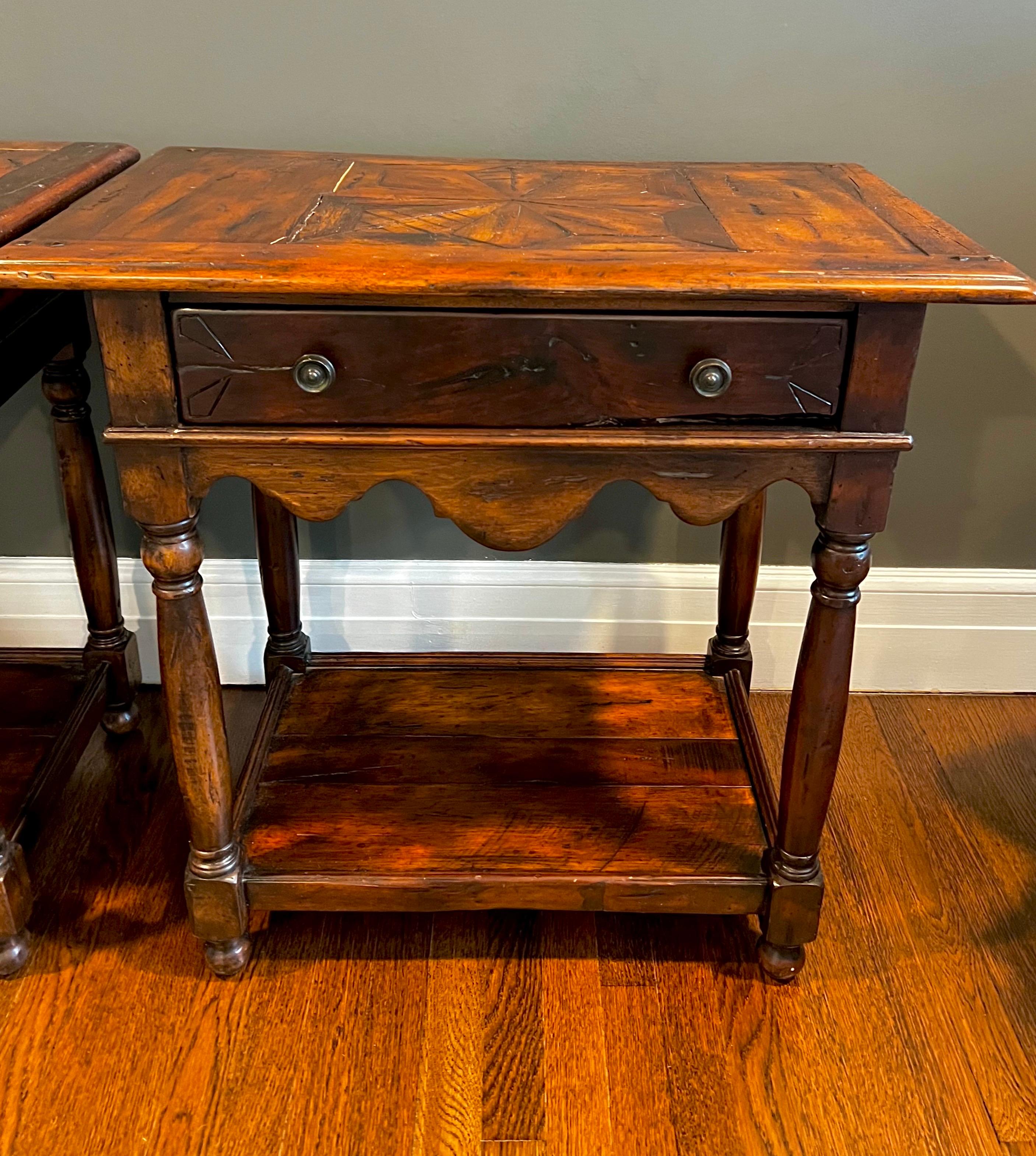 20th Century Pair Matching Signed Theodore Alexander Castle Bromwich End Tables Nightstands