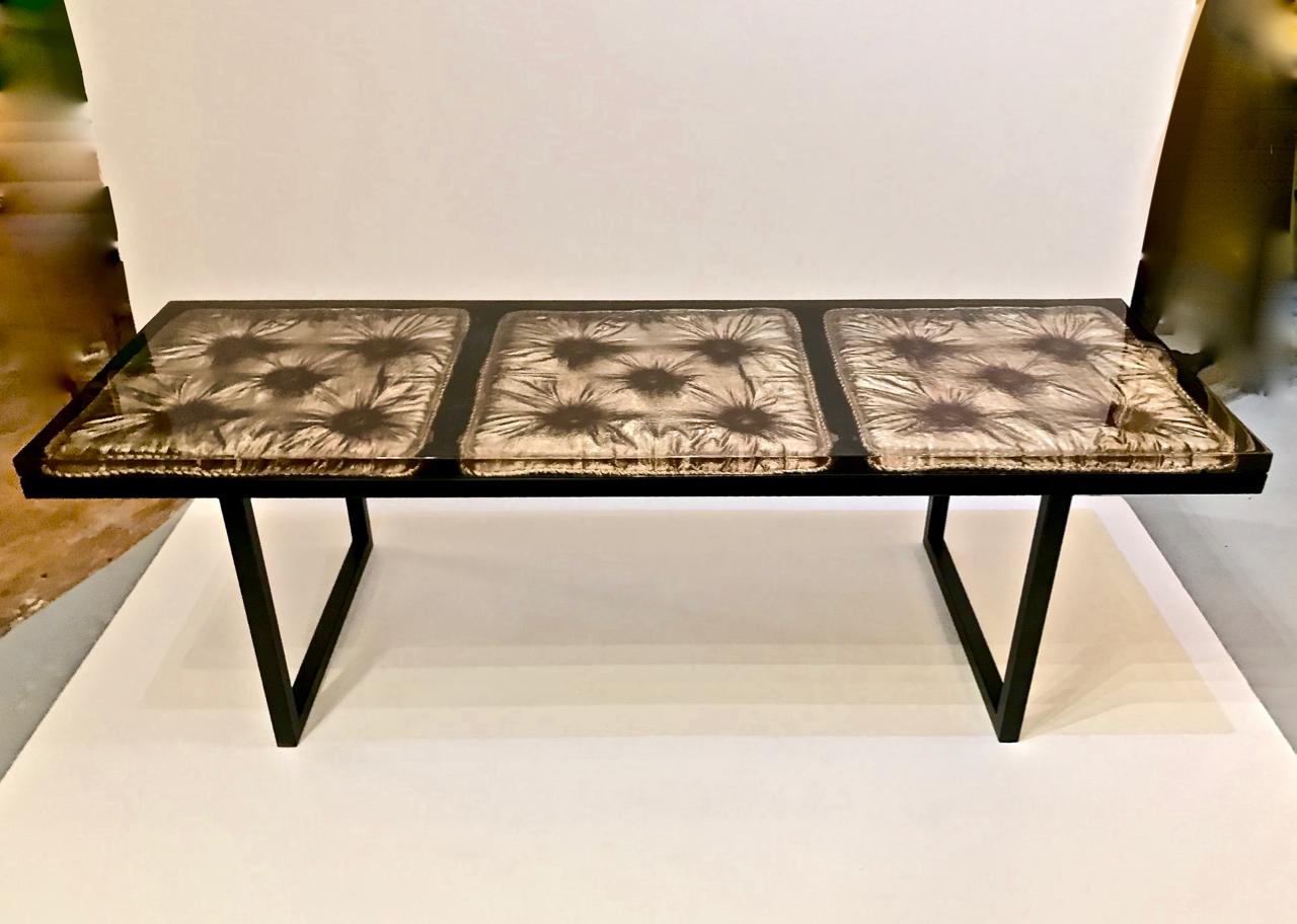 Modern Pair of McCollin Bryan Resin Benches or Tables