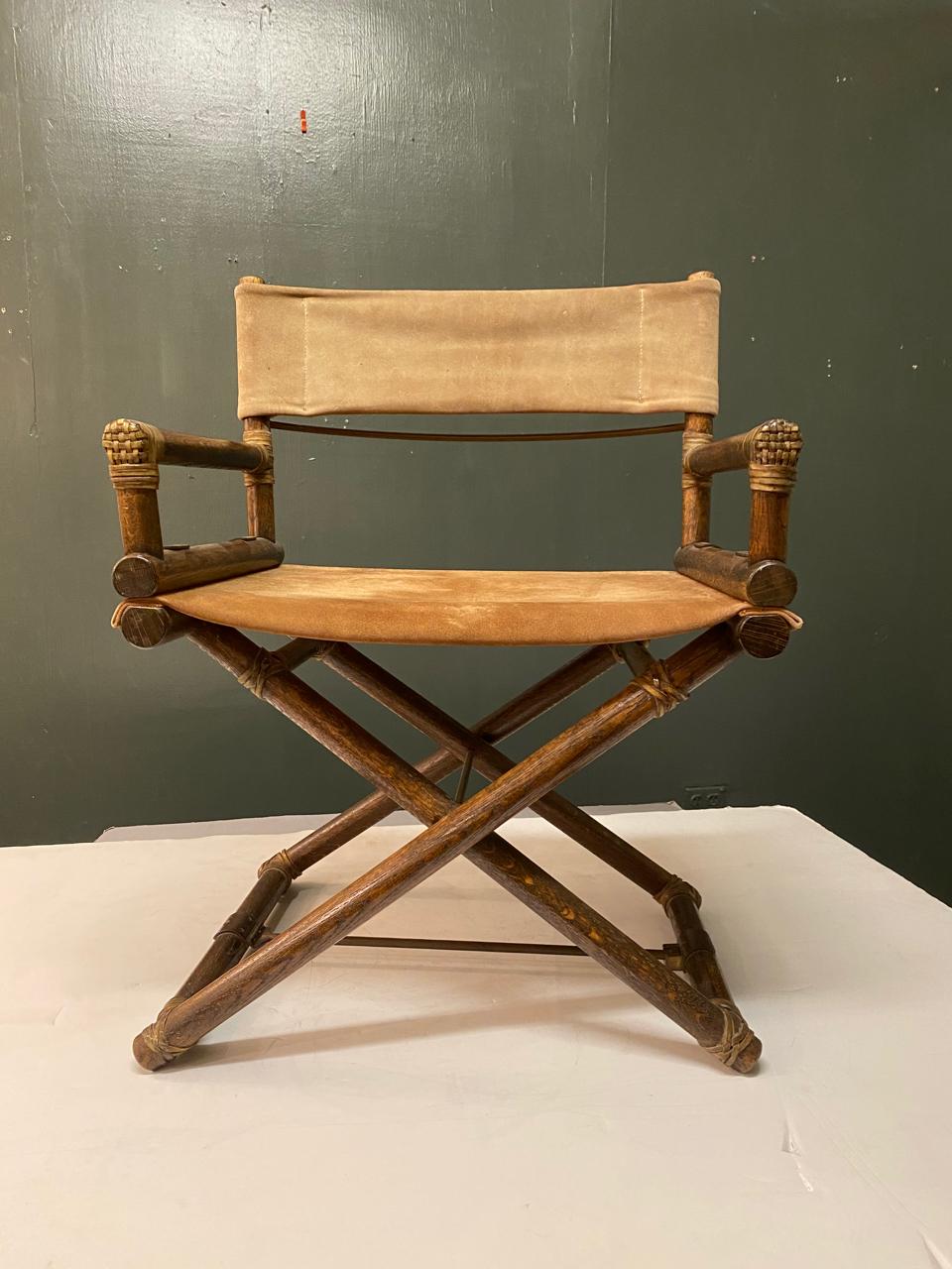 Mid-Century Modern Pair of McGuire Directors Chairs