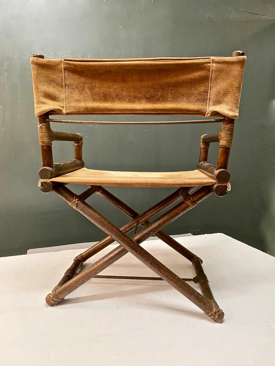 Pair of McGuire Directors Chairs In Good Condition In Pasadena, CA