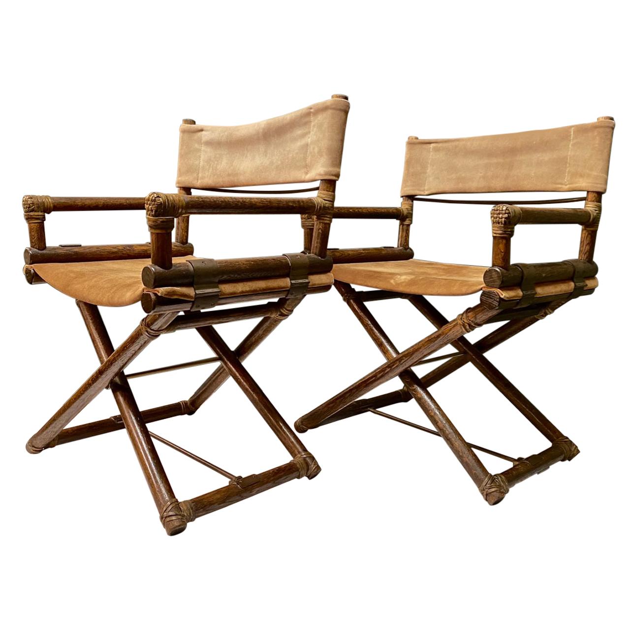 Pair of McGuire Directors Chairs