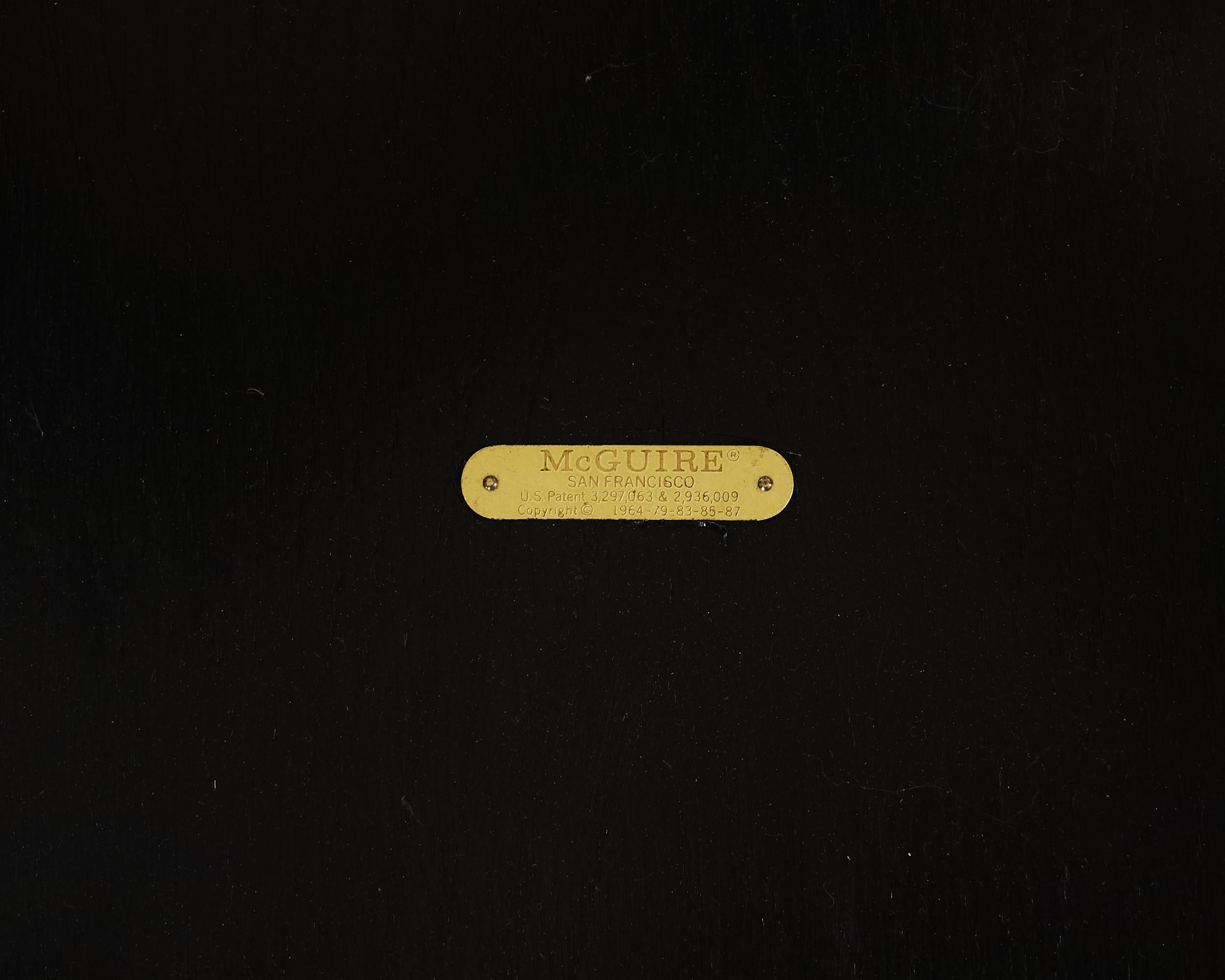 Paire de tables à boire Taborette Drum en rotin laqué McGuire en vente 5