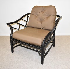 Pair McGuire Rattan Chairs in Black
