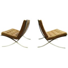 Pair of Meis Barcelona Chairs by Knoll