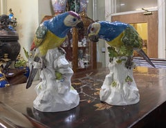 Paar Meissener Papageien:: um 1900