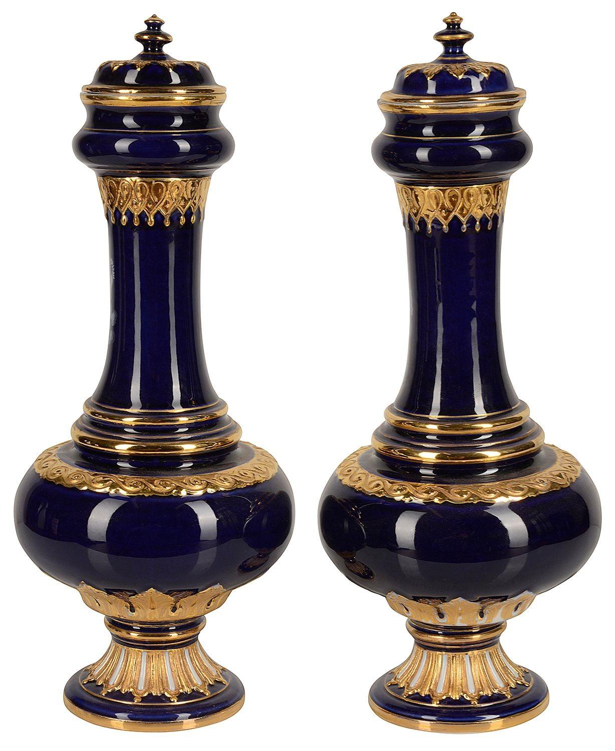 Pair Meissen Pate Sur Pate Vases, 19th Century For Sale 1