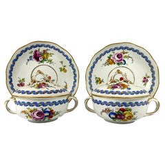 Pair of Meissen Porcelain Ecuelle, Covers and Stands, circa 1790