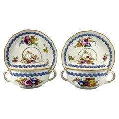 Pair of Meissen Porcelain Ecuelle, Covers and Stands, circa 1790