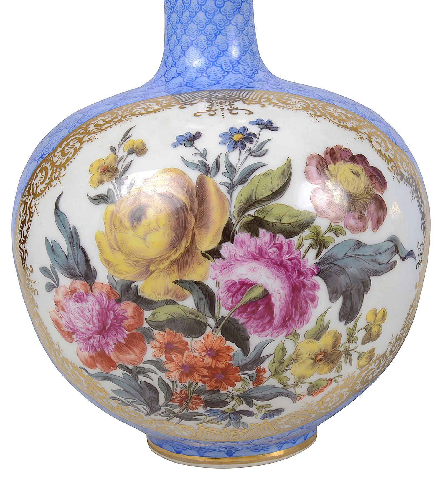 Pareja de jarrones de calabaza de porcelana estilo Meissen, hacia 1890 Porcelana en venta