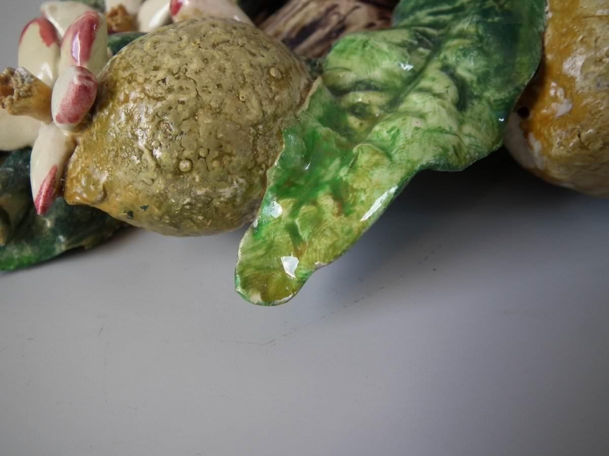 Pair of Menton Majolica Donkey Wall Pockets 3